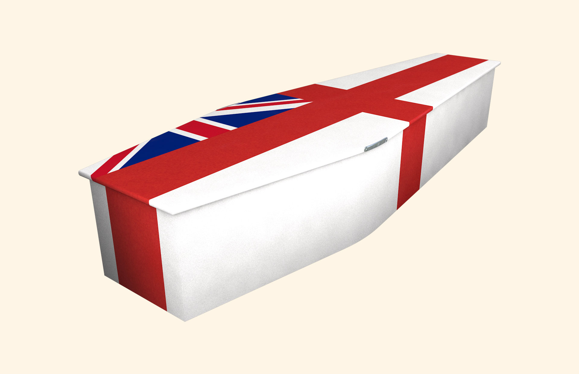 Ensign Flag design on a traditional coffin